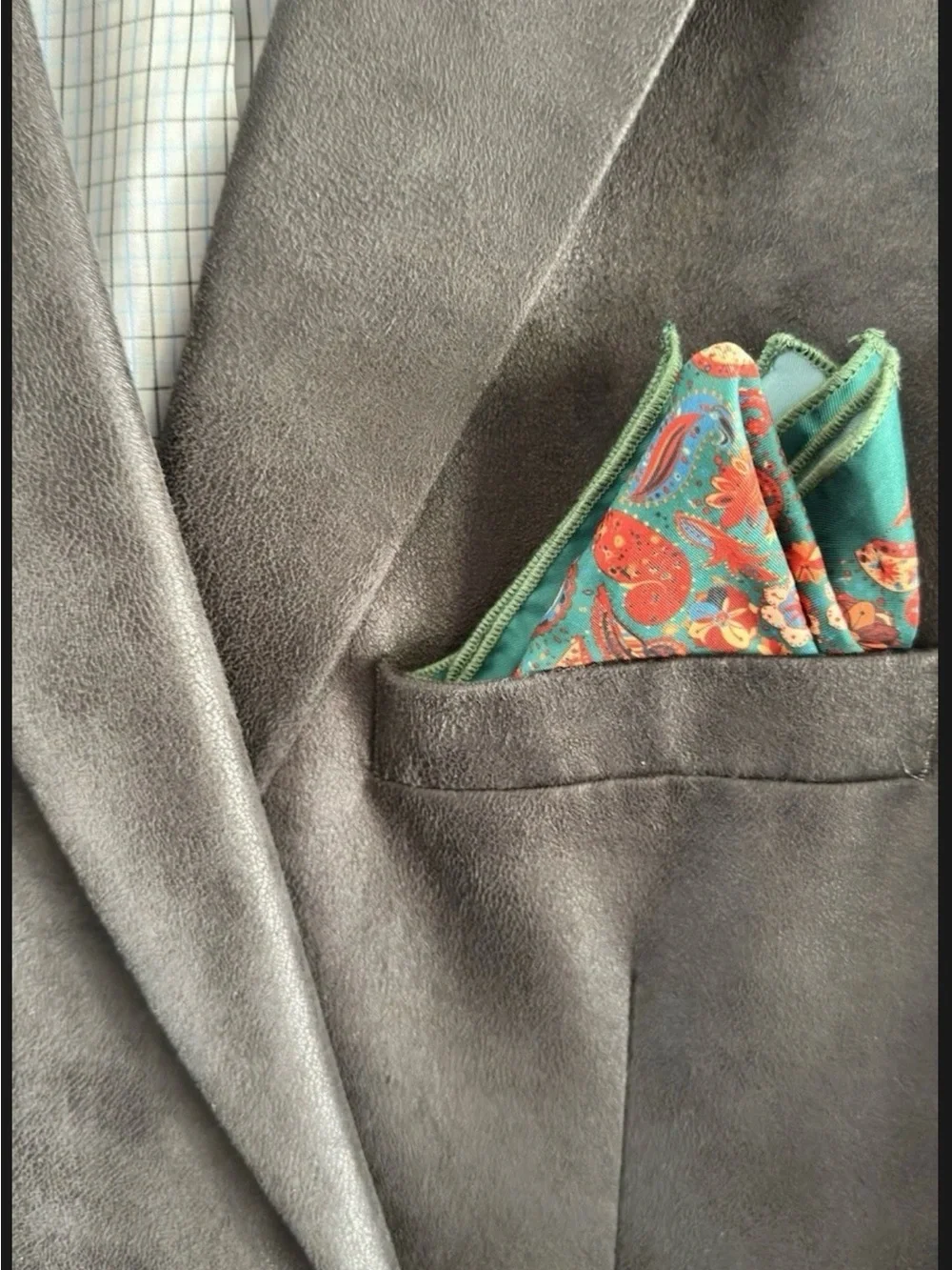 Ralph Lauren Charcoal Suede-Look Sport Coat
